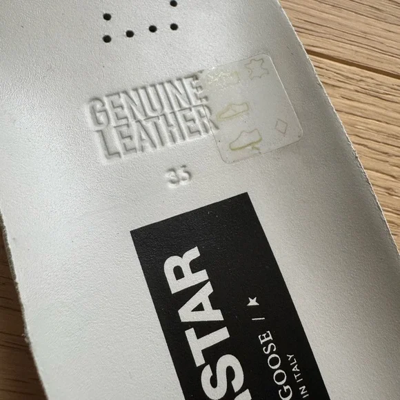 GOLDEN GOOSE Superstar Mixed Leather Sneakers Size 36 - Picture 9 of 11